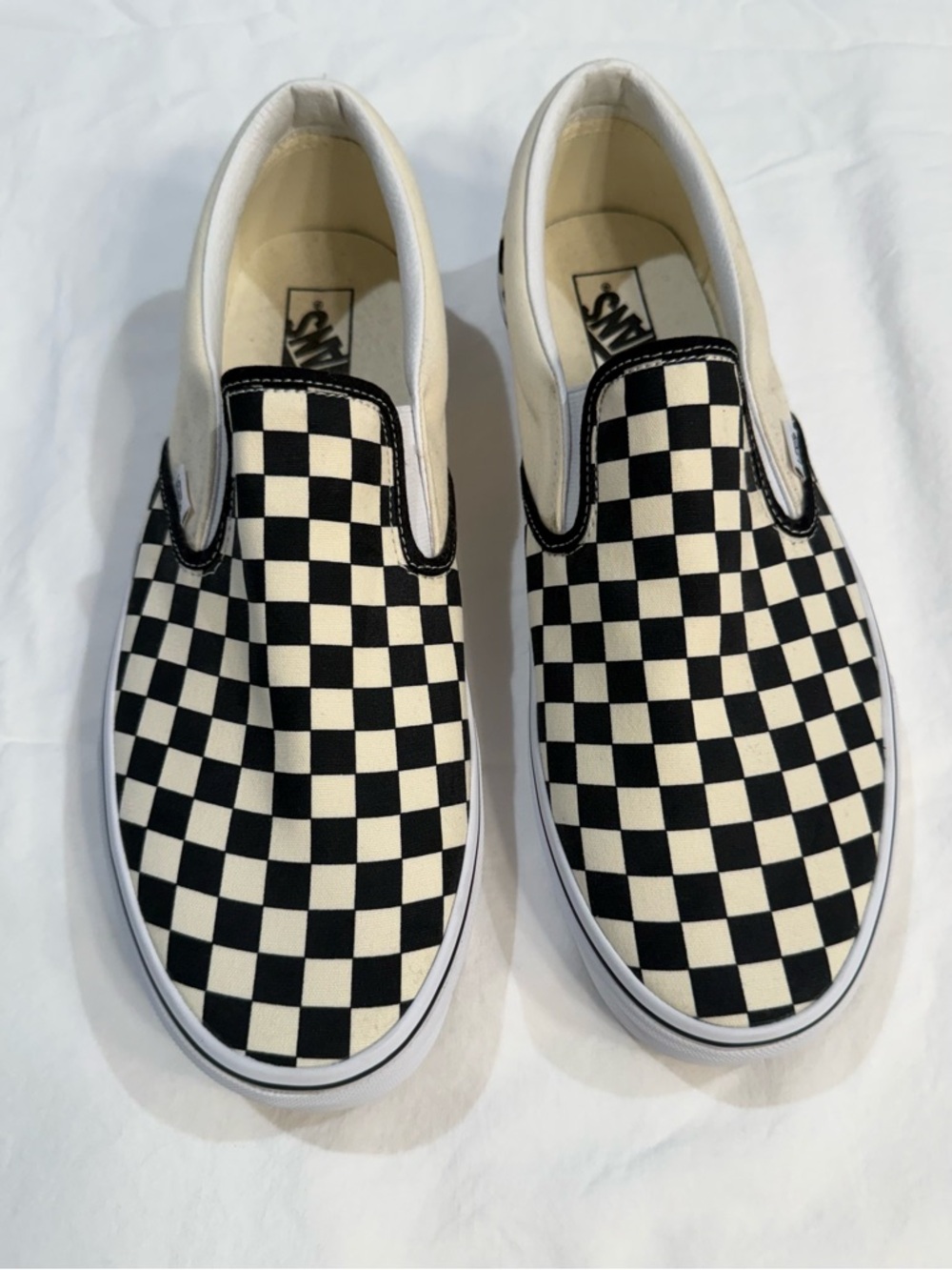 Vans - Men’s size 13 Slip-On Checkerboard Sneakers - Black & White